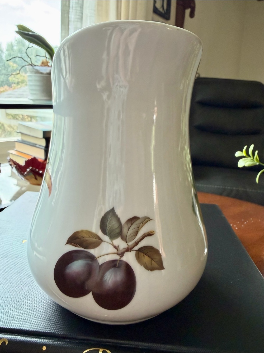 BIA Cordon Bleu Fruit motif decorative ceramic pitcher hand decorated in the USA - Picture 3 of 6